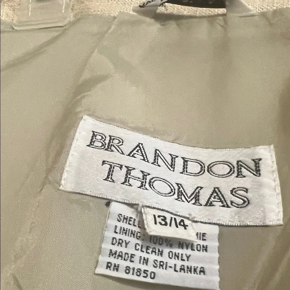 Brandon Thomas Cream Pencil Skirt